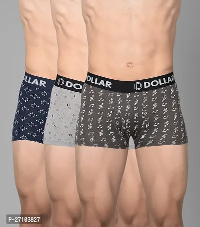 Stylish Cotton Blend Printed Trunks For Men Pack Of 3