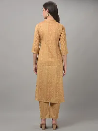 Beautiful A-Line Yellow Self Pattern Cotton Blend Kurta Bottom Set For Women-thumb2