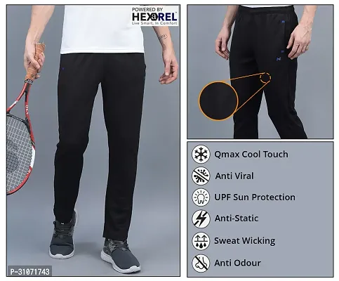 Stylish Multicoloured Polyester Solid Regular Fit Sports Track Pant For Men Pack Of 2-thumb5