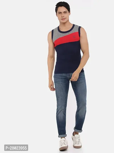 Stylish Cotton Colourblocked Vests For Men- Pack Of 2-thumb3