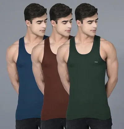 Stylish Solid Vests For Men- Pack Of 3