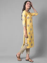 Beautiful A-Line Yellow Self Pattern Cotton Blend Kurta Bottom Set For Women-thumb1