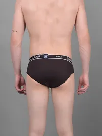 Super Combed Cotton Solid Brown Briefs For Men-thumb1