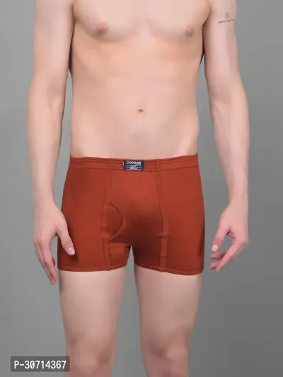 Super Combed Cotton Solid Brown Trunks For Men-thumb0