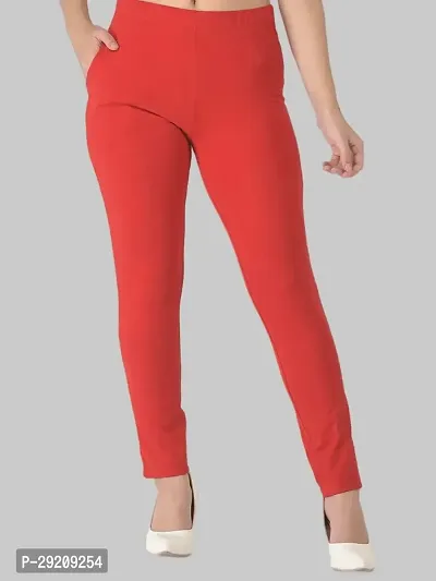 Stylish Pink Cotton Blend Solid Mid-Rise Capris For Women