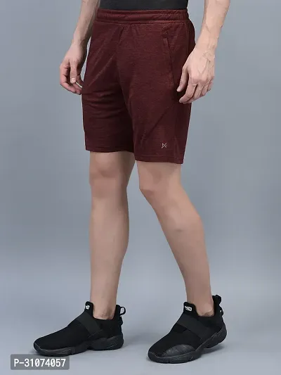 Stylish Red Polyester Solid Sports Shorts For Men-thumb2