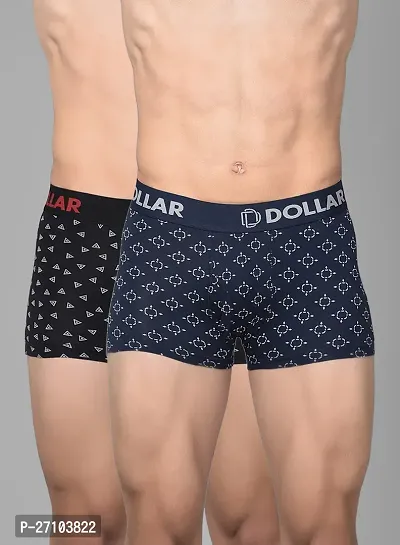 Stylish Cotton Blend Printed Trunks For Men Pack Of 2-thumb0