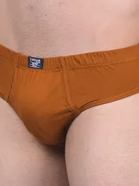 Super Combed Cotton Solid Brown Briefs For Men-thumb4