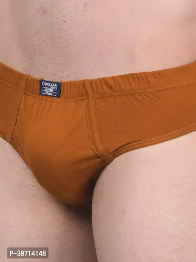 Super Combed Cotton Solid Brown Briefs For Men-thumb5