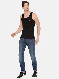 Stylish Assorted Solid Combed Cotton Racerback Styled Gym Vest-thumb4