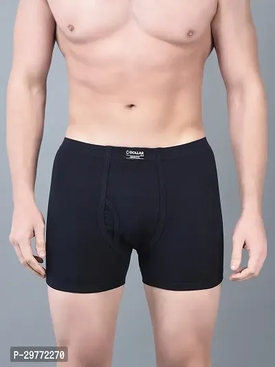 Stylish Black Cotton Blend Solid Trunk For Men-thumb0