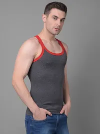 Stylish Assorted Solid Combed Cotton Racerback Styled Gym Vest-thumb1