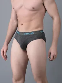 Stylish Blue Cotton Blend Solid Briefs For Men-thumb1