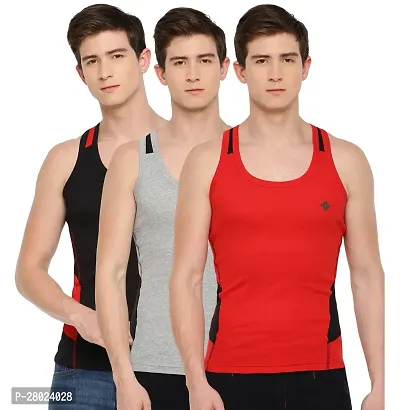 Stylish Cotton Solid Vests For Men- Pack Of 3