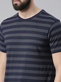 Reliable Multicoloured Cotton Striped Round Neck Tshirt For Men Pack Of 3-thumb3