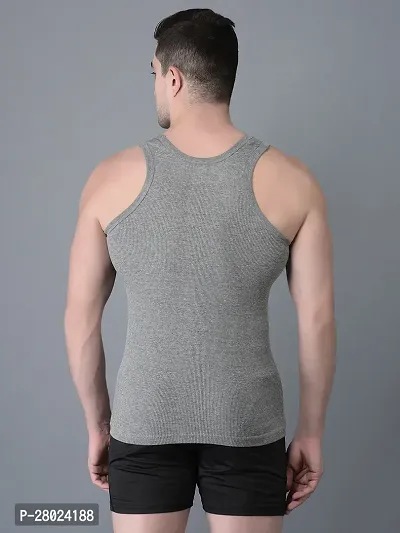 Stylish Cotton Solid Vests For Men- Pack Of 4-thumb2