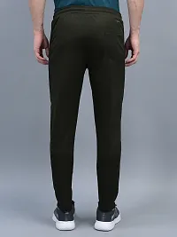 Stylish Olive Polyester Solid Regular Fit Sports Track Pant For Men-thumb2