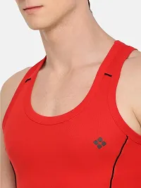 Stylish Assorted Solid Combed Cotton Racerback Styled Gym Vest-thumb3