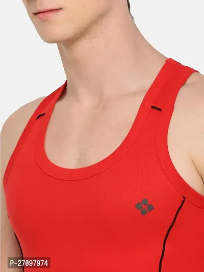 Stylish Assorted Solid Combed Cotton Racerback Styled Gym Vest-thumb4