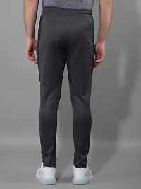 Stylish Grey Polyester Solid Regular Fit Sports Track Pant For Men-thumb2