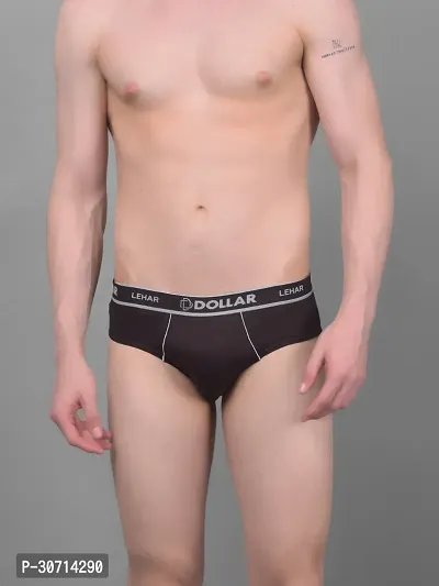 Super Combed Cotton Solid Brown Briefs For Men