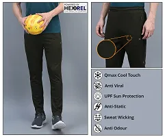 Stylish Olive Polyester Solid Regular Fit Sports Track Pant For Men-thumb4