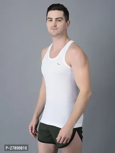 Stylish Solid Combed Cotton Shrinkless Vest-thumb2
