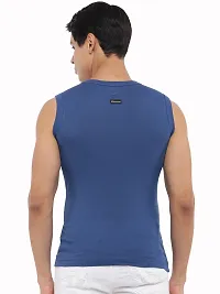 Stylish Cotton Colourblocked Vests For Men- Pack Of 3-thumb1