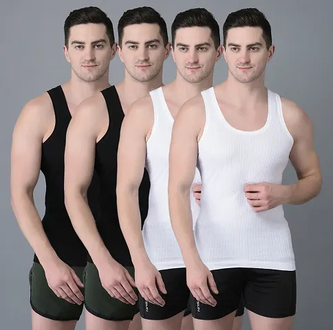 Stylish Solid Vests For Men- Pack Of 5