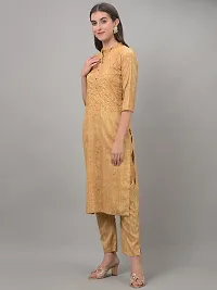 Beautiful A-Line Yellow Self Pattern Cotton Blend Kurta Bottom Set For Women-thumb1