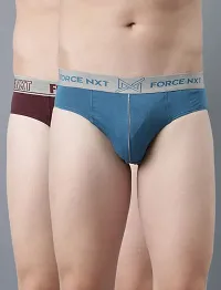 Stylish Multicoloured Modal Solid Brief For Men Pack Of 2-thumb1