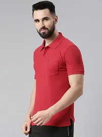 Reliable Multicoloured Cotton Solid Polos For Men Pack Of 2-thumb2