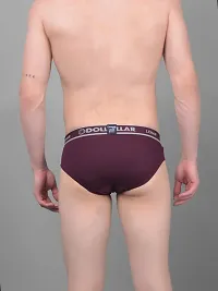 Super Combed Cotton Solid Brown Briefs For Men-thumb1