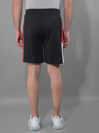 Stylish Black Polyester Solid Sports Shorts For Men-thumb2