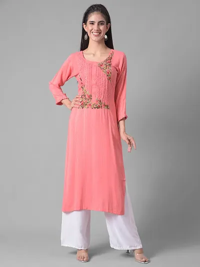 Stylish Rayon Self Pattern A-Line Kurta