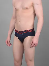 Super Combed Cotton Solid Navy Blue Briefs For Men-thumb3