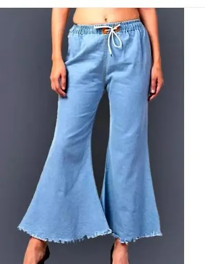 Ishvika Women's & Girls' Loose Fit Jeans ||Denim Loose Jeans for Women Stylish || Blue Loose Jeans