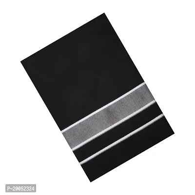 Multicolor Lungis (Mundus) Dhotis for Men Black (Free Size Assorted Veshti (Kaili) Pack of 1-thumb0