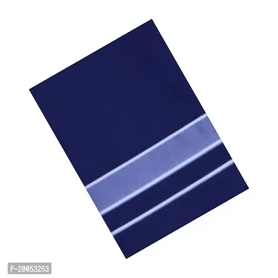 Multicolor Lungis (Mundus) Dhotis for Men Blue (Free Size Assorted Veshti (Kaili) Pack of 1-thumb0