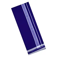 Multicolor Lungis (Mundus) Dhotis for Men Blue (Free Size Assorted Veshti (Kaili) Pack of 1-thumb2