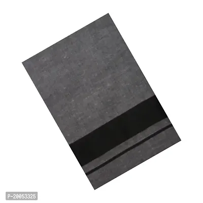 Multicolor Lungis (Mundus) Dhotis for Men Dark Grey (Free Size Assorted Veshti (Kaili) Pack of 1-thumb0