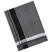 Multicolor Lungis (Mundus) Dhotis for Men Dark Grey (Free Size Assorted Veshti (Kaili) Pack of 1-thumb1
