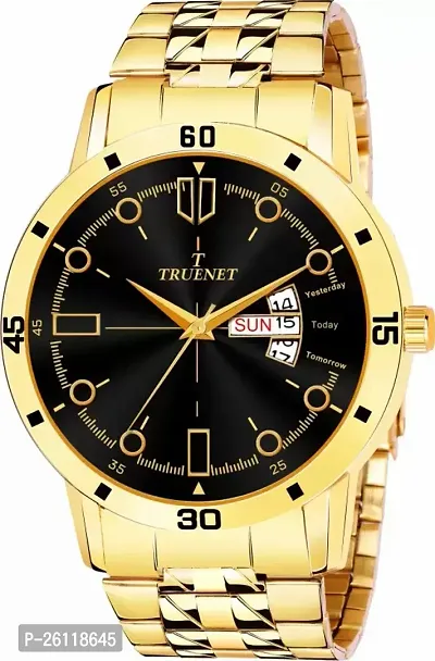 Elegant Gold Plated Analog Watches For Men-thumb0
