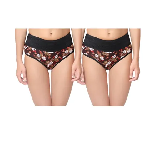 Barasti Women's Printed Cotton Full Coverage Lightweight Underwear/Panties (Q_1750)