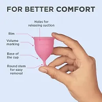 100% Medical Grade Silicone Reusable Menstrual Cup Pack Of 2-thumb2