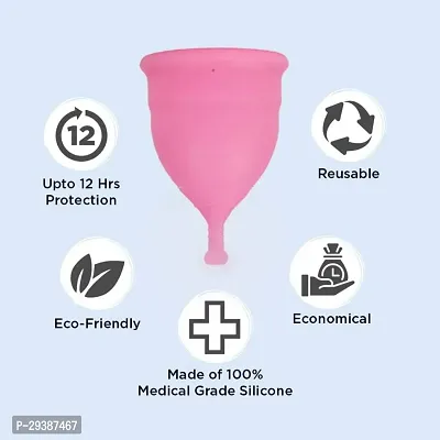 100% Medical Grade Silicone Reusable Menstrual Cup Pack Of 2-thumb2