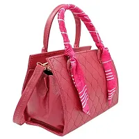 Stylish Maroon Artificial Leather Handbags For Women-thumb1