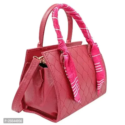 Stylish Maroon Artificial Leather Handbags For Women-thumb2