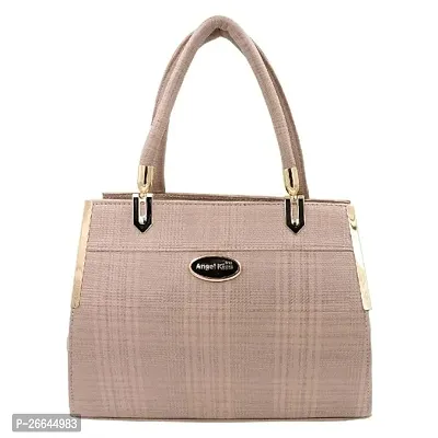 Stylish Peach Artificial Leather Handbags For Women-thumb0