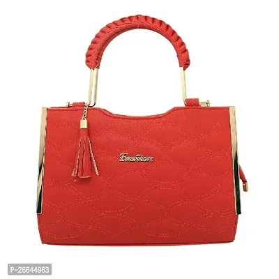 Stylish Red Artificial Leather Handbags For Women